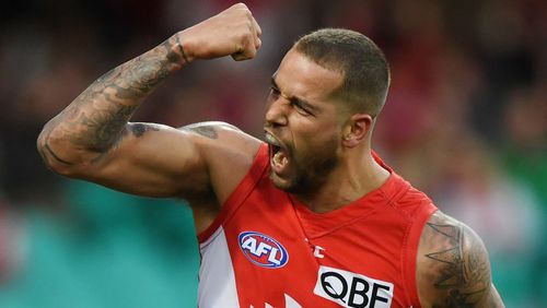 Buddy Franklin is leading the Coleman Medal race. (AAP)