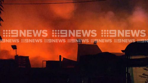 The ferocious blaze has sent large plumes of toxic smoke into the air. (9NEWS)