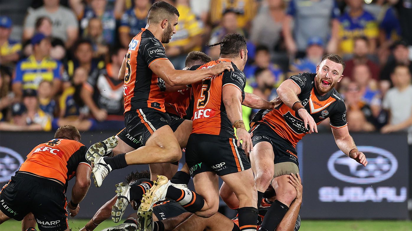 At-the-death Wests Tigers field goal seals instantly famous win for Michael Maguire and embattled club