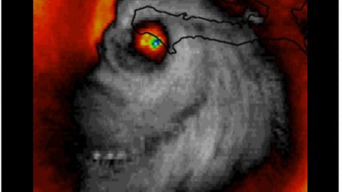 ‘Creepy face’ spotted in Hurricane Matthew satellite image 