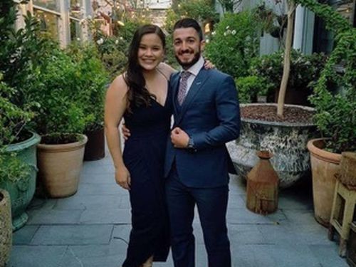 Mr Vidal pictured with his fiancee. The couple had been planning their upcoming wedding.