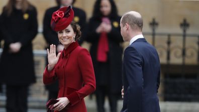 Prince William and Kate Middleton at the 2020 Commonwealth Day Service.