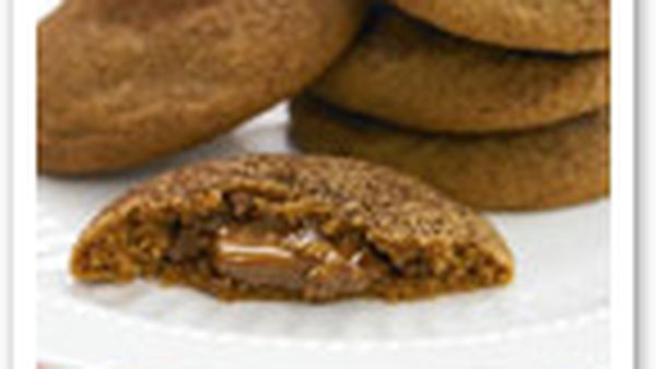 Choc caramel cookies