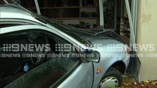 The driver and occupants were lucky to escape unscathed. (9NEWS)