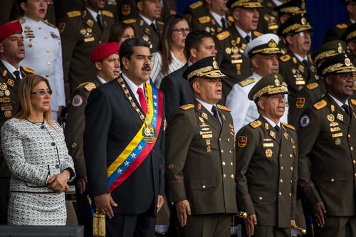 President Maduro was on stage when the attack took place. 