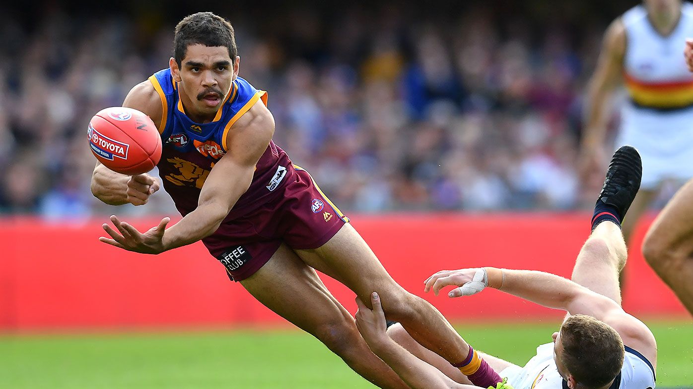 Former Crows star Charlie Cameron fights back tears after helping Brisbane Lions pull off thriller