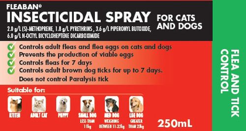 The flea spray is known to be "highly toxic" to cats in high doses. (Product Review) 