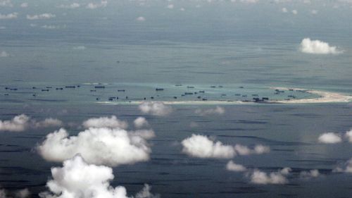 China claims most of the waters in the South China Sea. (AAP)