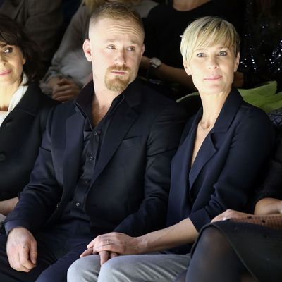 <p>Robin Wright, 49, and Ben Foster, 34</p>