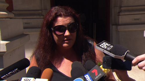 Toni Dodd outside court today following the verdict. (9NEWS)