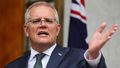 Prime Minister Scott Morrison during a press conference at Parliament House in Canberra