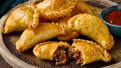 Spiced beef and olive empanadas - <a href="http://kitchen.nine.com.au/2016/05/05/13/29/spiced-beef-and-olive-empanadas" target="_top">view recipe</a>