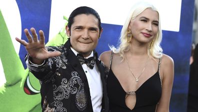 Corey Feldman and Courtney Anne Mitchell arrive at the Los Angeles premiere of Nope, 2022 (Photo by Jordan Strauss/Invision/AP)