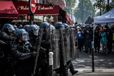 Paris protests May Day
