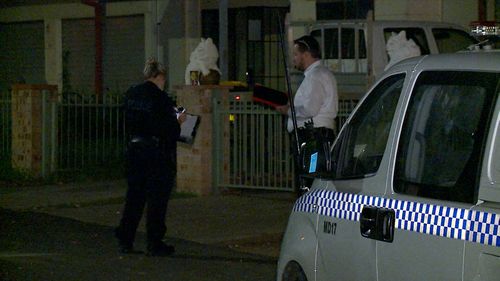 Police outside the home at Bidwell following a terrifying home invasion last night.