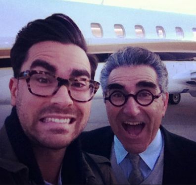 Schitt's Creek star Eugene Levy and son Daniel Levy.