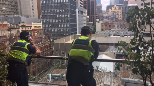 Police entered homes of CBD residents using balconies to search for burglar. (via Jonathan Kearsley)