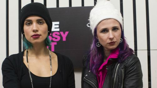 Nadezhda Tolokonnikova and Maria Alekhina, members of the Russian punk rock band Pussy Riot. (Getty Images)