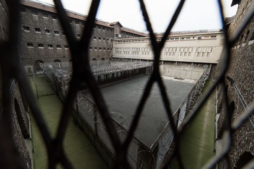 Exercise yards inside prisons are very tiny and secure. 