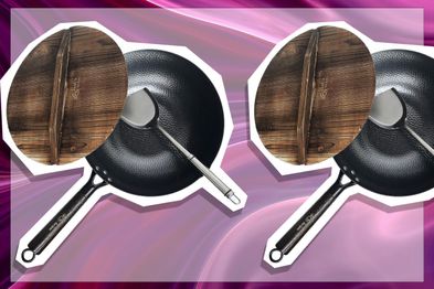 9PR: Carbon Steel Wok for Electric, Induction and Gas Stoves (Lid, Spatula and User Guide Video Included)