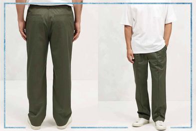 9PR: Organic Cotton Poplin Pleated Trousers