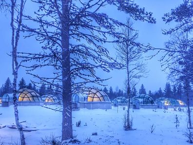 Glass igloos in Finnish Lapland