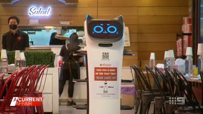 Thai restaurant employs robot waiters to combat Aussie staff shortages.