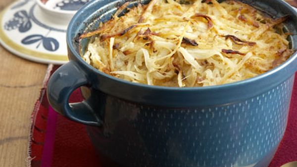 Potato and bacon gratin