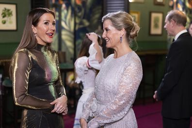 Sophie, Countess of Wessex meets Ellie Goulding at the Royal Variety Performance, 2022.