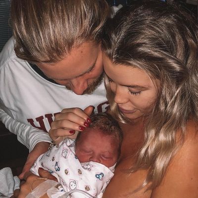 Skye Wheatley and Lachlan Waugh welcome baby boy