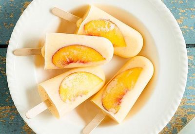 Recipe:&nbsp;<a href="http://kitchen.nine.com.au/2016/05/04/15/39/peach-popsicles" target="_top">Peach popsicles</a>