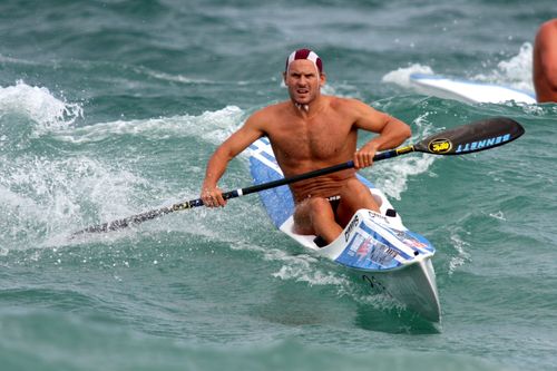 Dean Mercer in action at the 2009 Where is SLSA Championships at Scarborough Beach. (AAP)