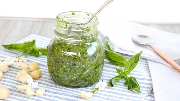 Vitamix macadamia pesto