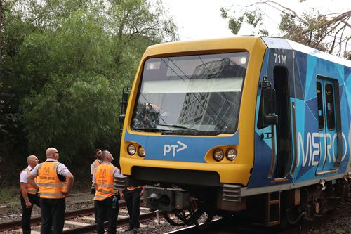 It was a messy commute for a number of passengers left trapped on the train. (AAP)