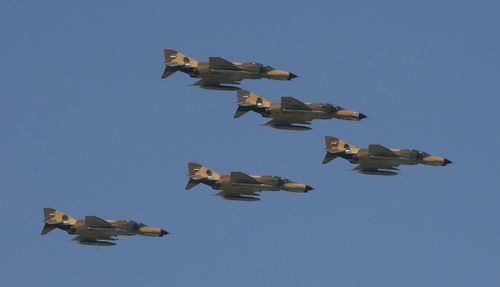 A fighter jet has gone down in Iran's south near the Persian Gulf, with two pilots surviving the crash.
