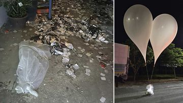 North Korea flew hundreds of balloons carrying trash and manure toward South Korea in one of its most bizarre provocations against its rival in years, prompting the South&#x27;s military to mobilize chemical and explosive response teams to recover objects and debris in different parts of the country.