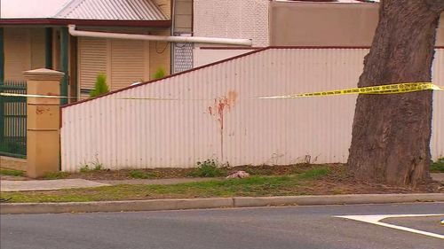 A man was stabbed after an altercation on Sussex St, Port Adelaide. Image: 9News
