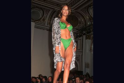 Still no beaming smiles, kisses blown or duck face poses in sight: just some now questionable panty trends for the show that then starred Tyra Banks, Naomi Campbell and Helena Christensen.