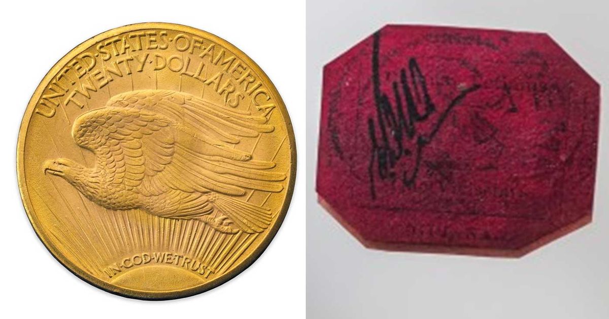World's most valuable coin, stamp go up for auction
