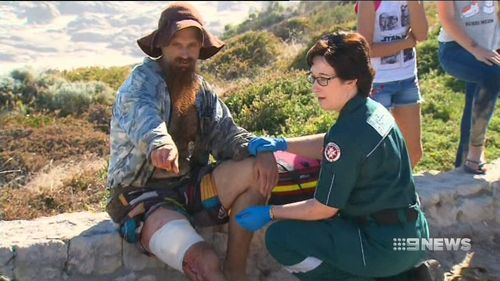 Shark attack survivors were among the crowd. (9NEWS)