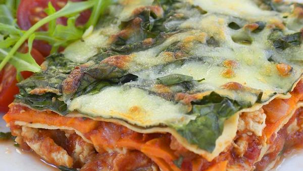 Chicken and kumara lasagne. Image: Woman's Day