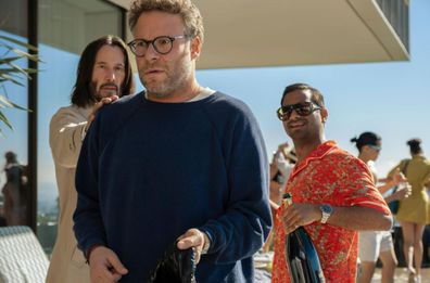 Keanu Reeves, Seth Rogan and Aziz Ansari in Good Fortune