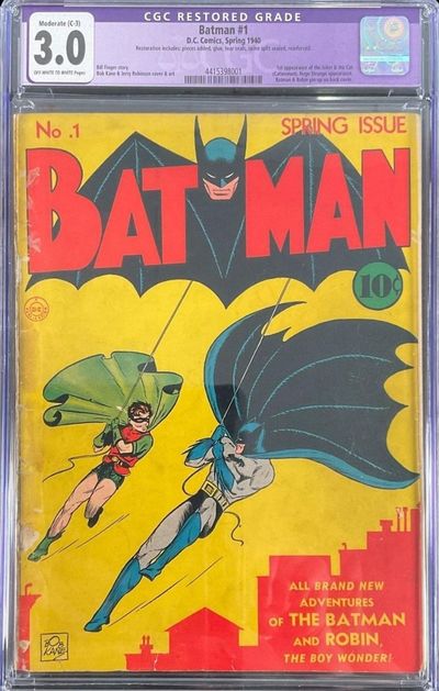 A Batman comic from 1940 has sold for $48,238.