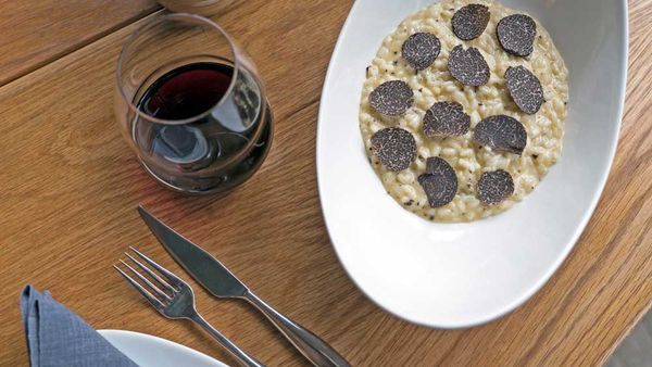 Stefano Manfredi's risotto with black truffles, butter and Parmesan courtesy of The Star