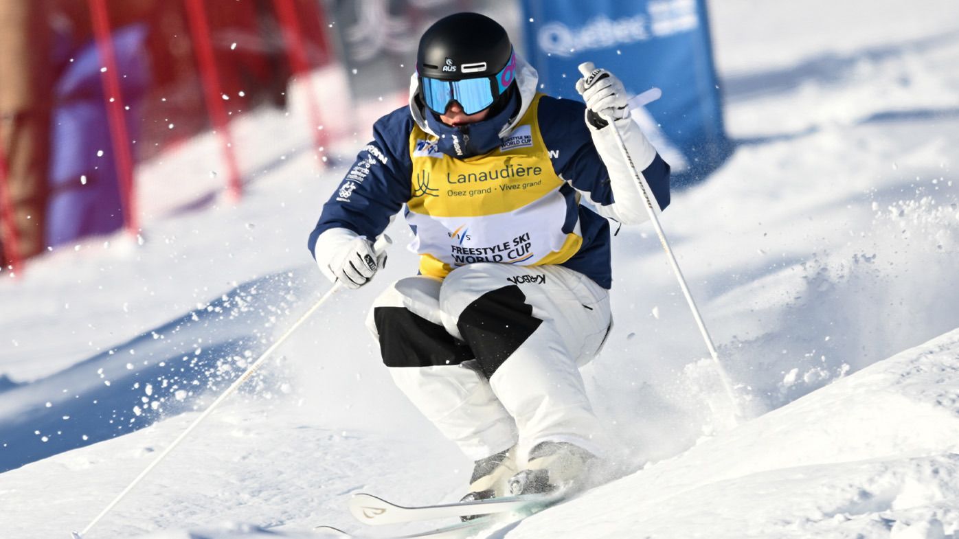 Australian moguls champion Jakara Anthony in action at Canada&#x27;s Val St. Come at the weekend.