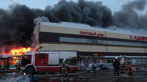At least five killed, 30 missing in Russian shopping centre fire