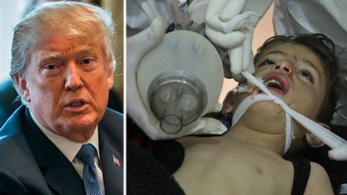 US President Donald Trump has promised payback to Syria over the gassing attacks. (AP photos).