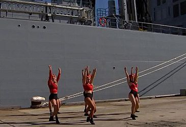 101 Doll Squadron performed at HMAS Supply's commissioning in which city?