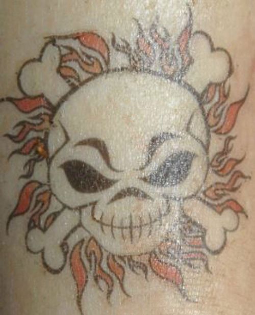 The tattoo that was seen on Rani's lower right leg. (Victoria Police)
