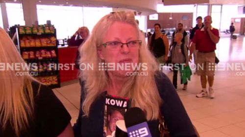 Vera Kowalski at Adelaide Airport. (9NEWS)